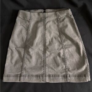 Free People Gray Mini Pencil Skirt